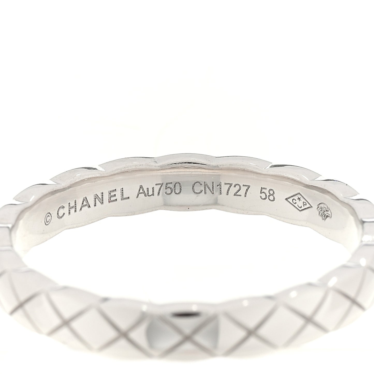 18K White Gold Mini Coco Crush Ring 58 8.25