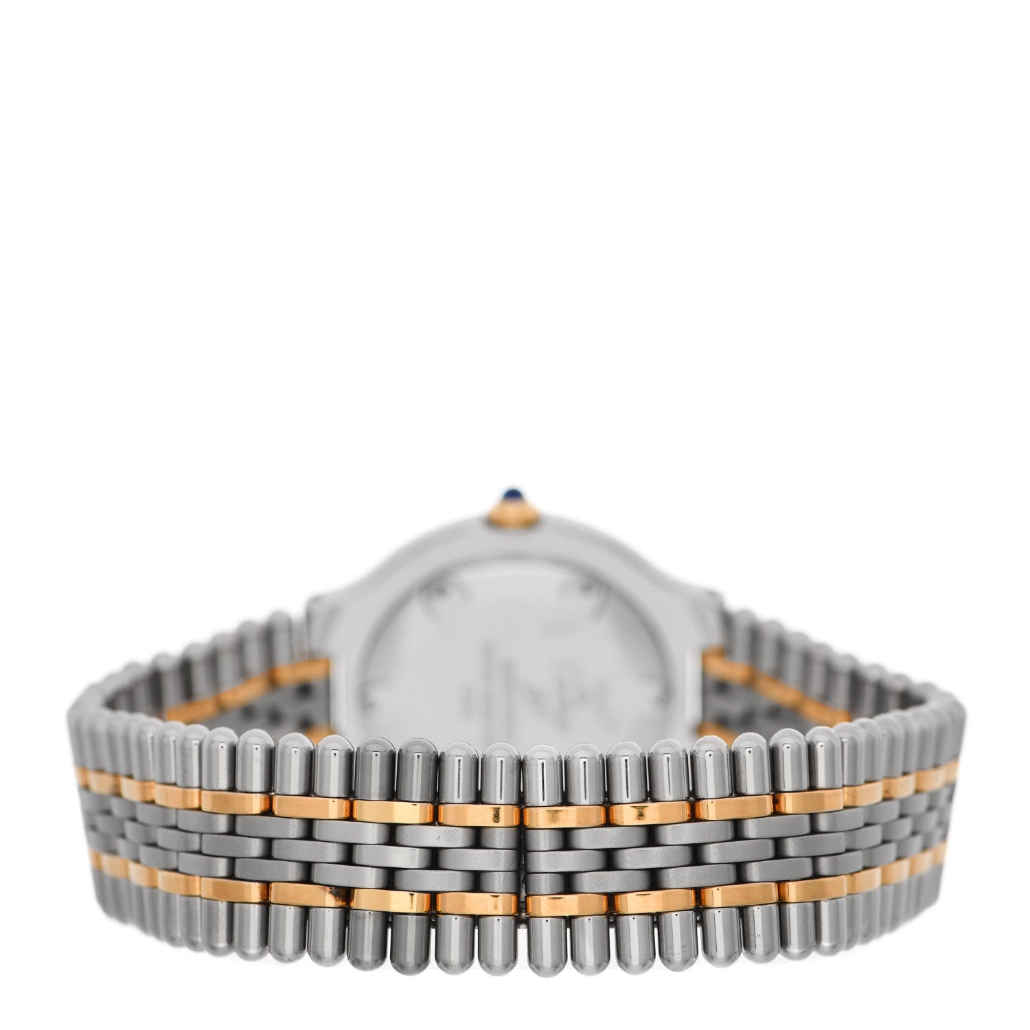 Cartier Stainless Steel 18K Yellow Gold 31mm Must De 21 Bullet Link Quartz Watch 3 of 4