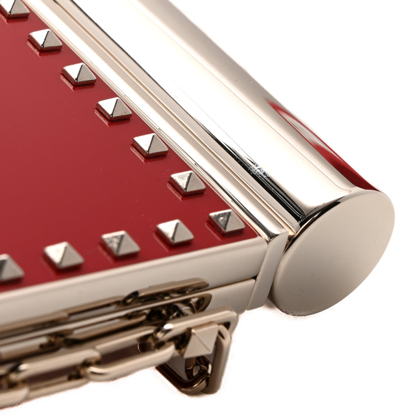 Rockstud Lipstick Holder Minaudiere Red