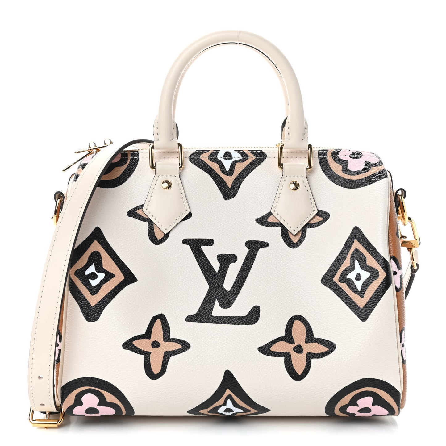 Monogram Giant Wild At Heart Speedy Bandouliere 25 Creme
