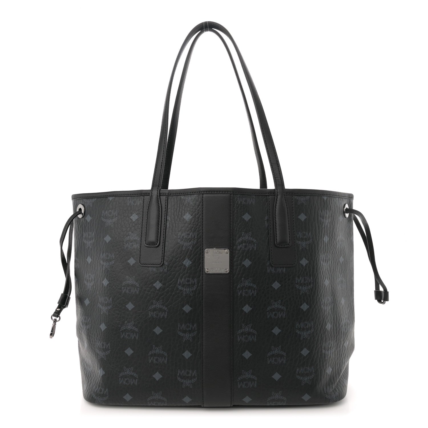 MCM Visetos Medium Liz Reversible Shopper Tote Black 1 of 12