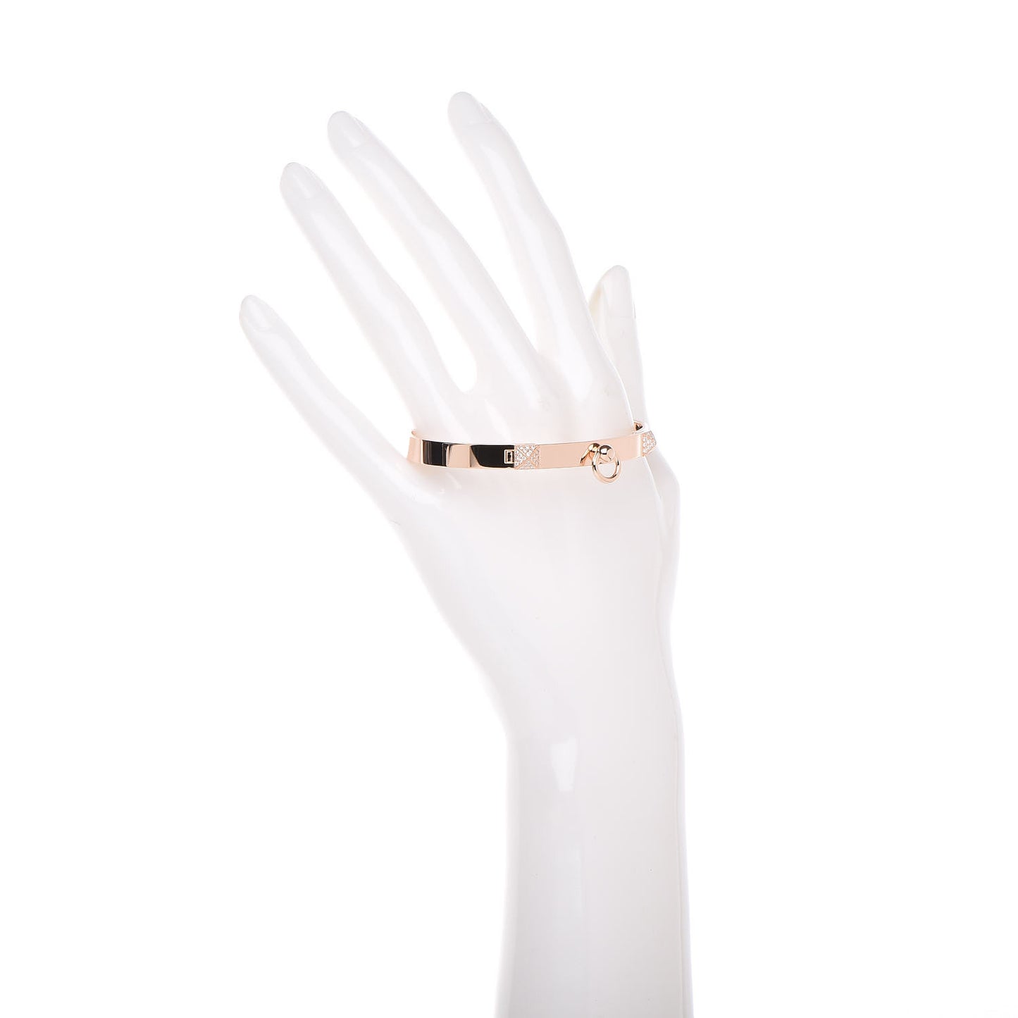 18K Rose Gold Diamond PM Collier De Chien Bracelet LG