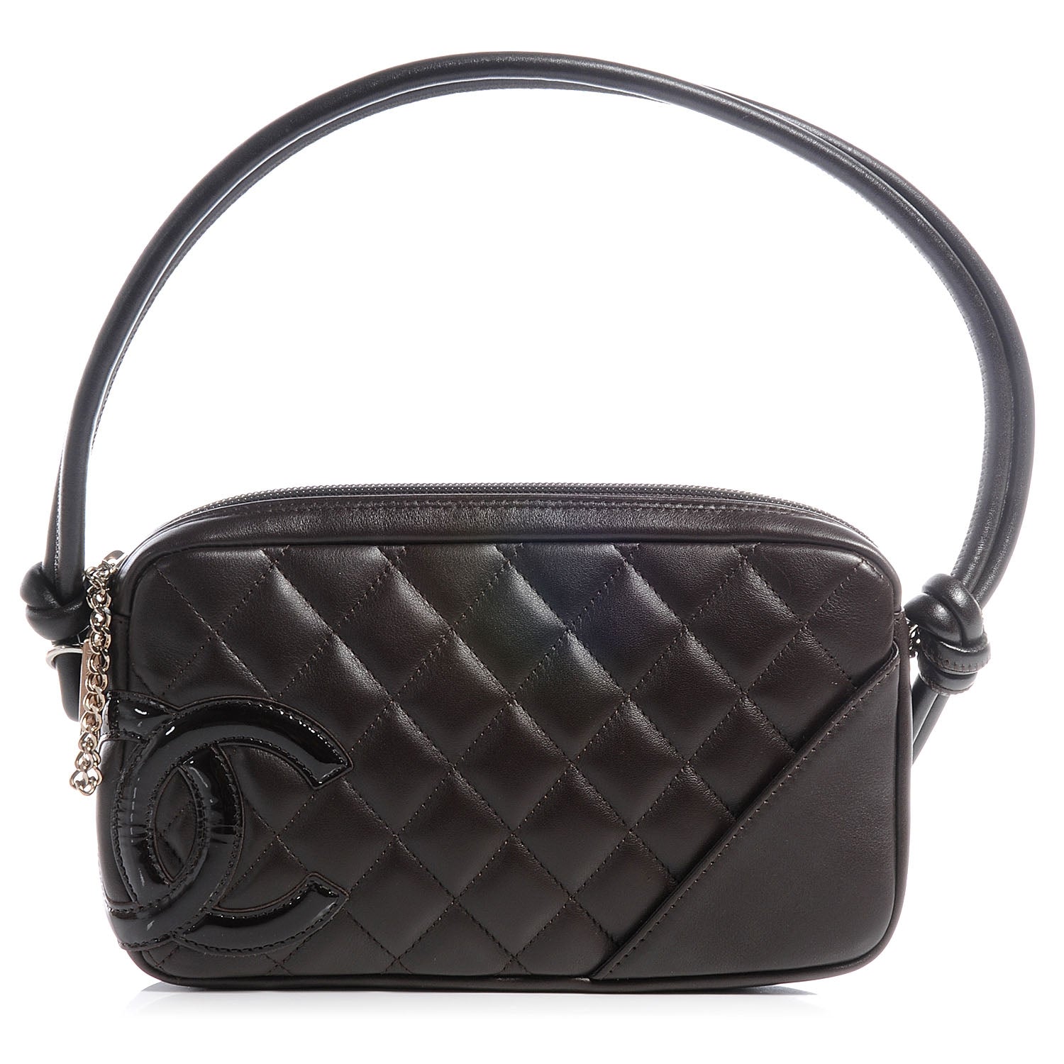 Chanel Calfskin Quilted Cambon Pochette Brown 1 of 7