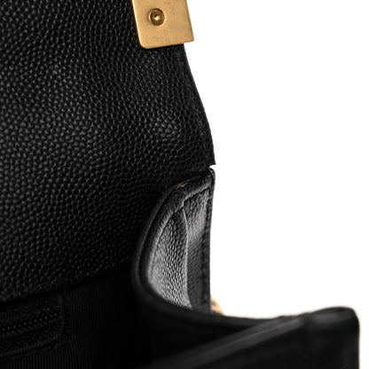 Chanel Caviar Quilted New Medium Boy Flap Black 11 of 14