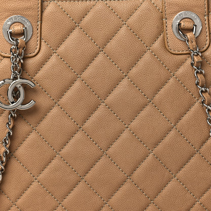 Chanel Caviar Quilted Large Urban Companion Top Handle Shopping Tote Beige 8 of 10