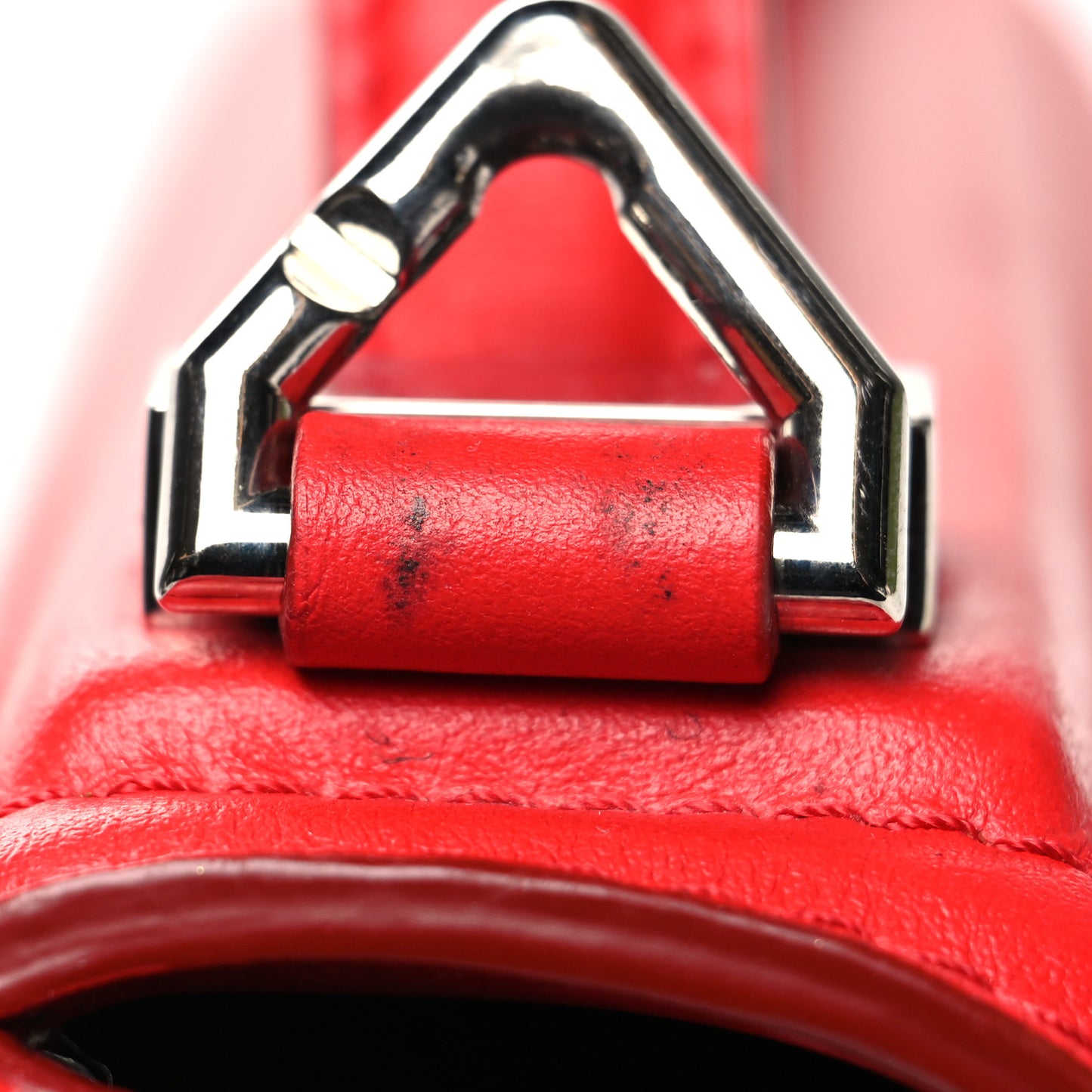 Calfskin Mini Pandora Box Logo Strap Crossbody Bag Medium Red