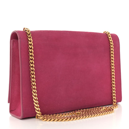Saint Laurent Suede Medium Monogram Kate Tassel Shoulder Bag Lipstick Fuchsia 3 of 13