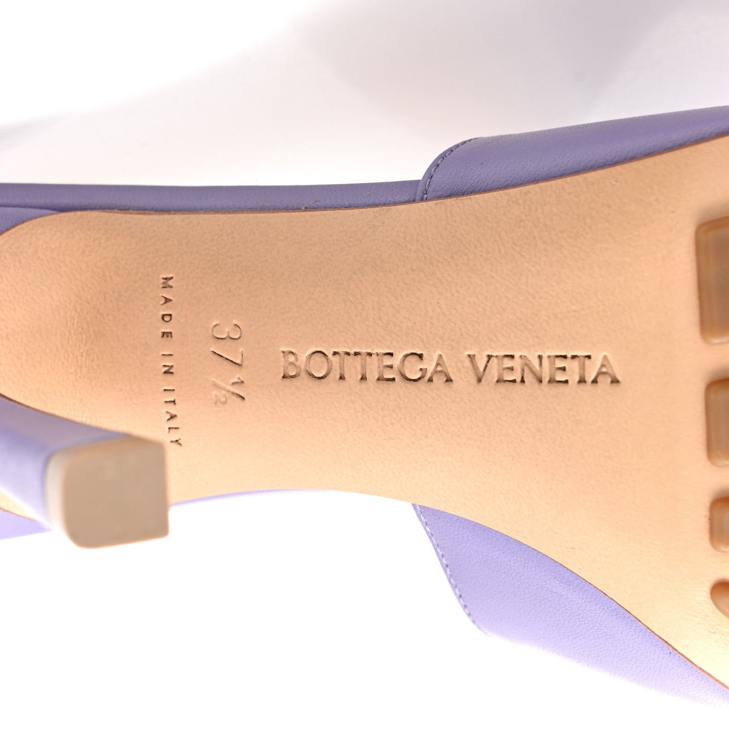 Bottega Veneta Lambskin Stretch Mule Sandals 37.5 Lavender 1847201