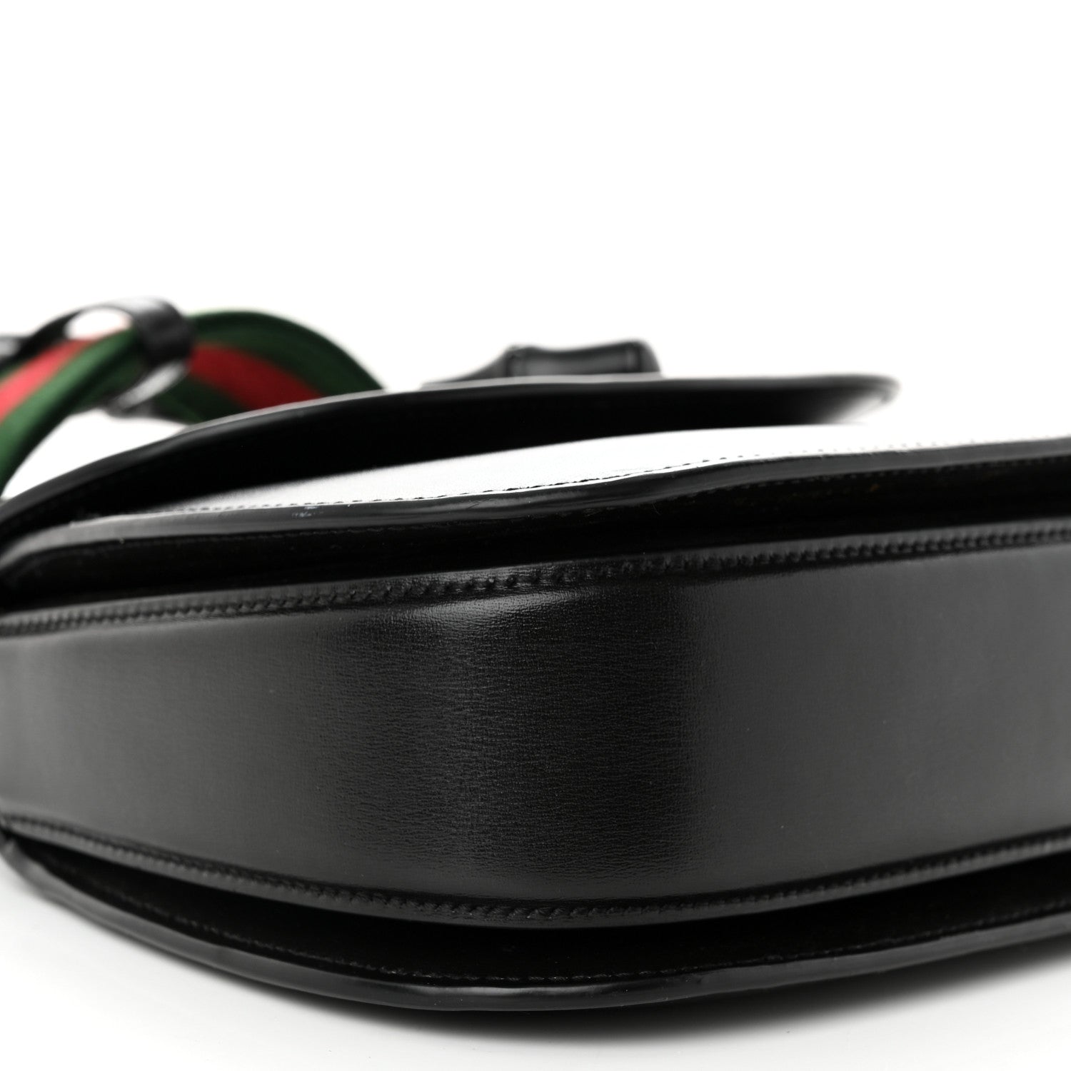 Gucci Boarded Dyana Lux Calfskin Web Monochrome Small Bamboo 1947 Top Handle Bag Black 10 of 12