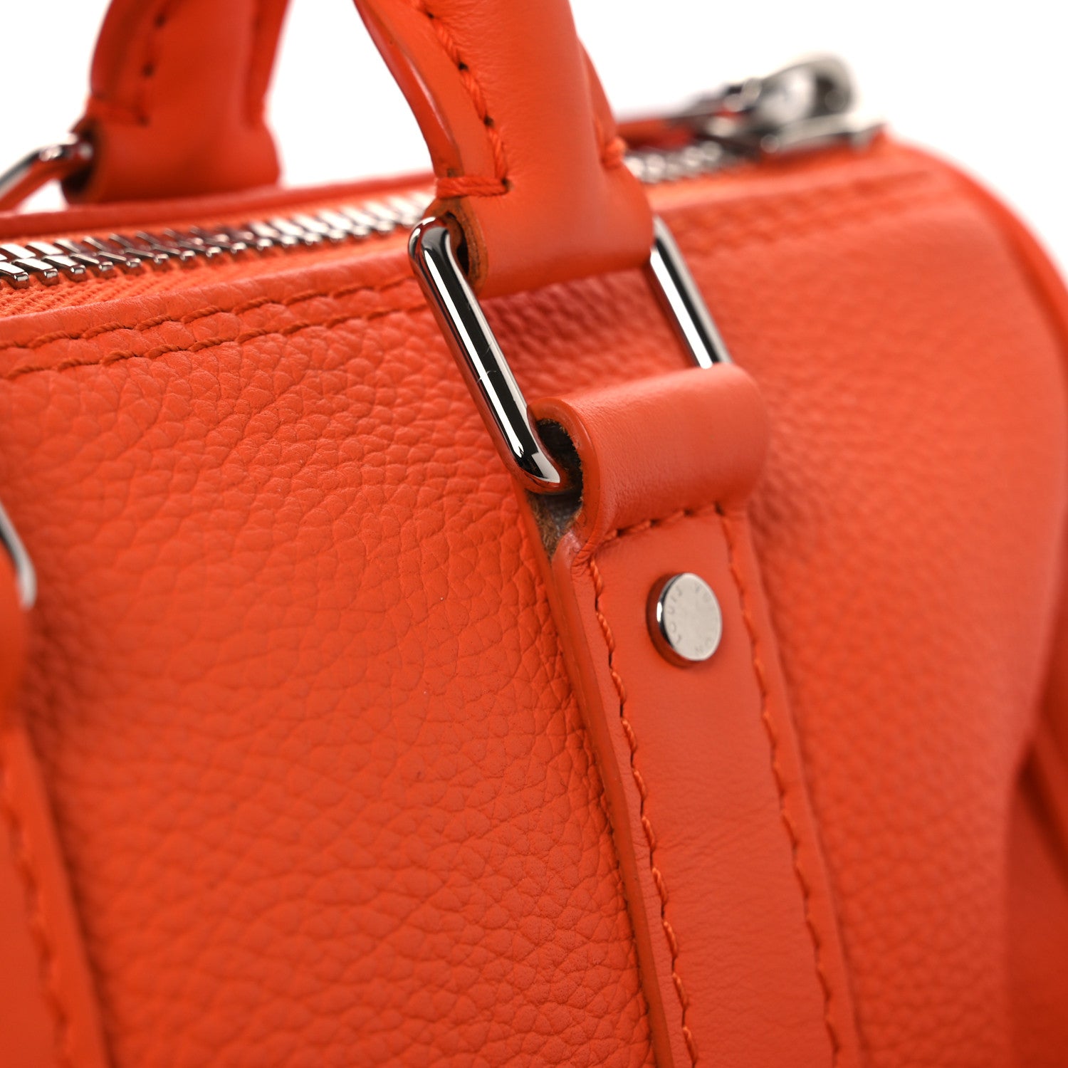 Louis Vuitton Grained Calfskin Aerogram Keepall XS Orange 13 of 13