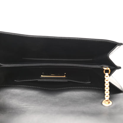 Salvatore Ferragamo Calfskin Thalia Flap Shoulder Bag Black 5 of 10