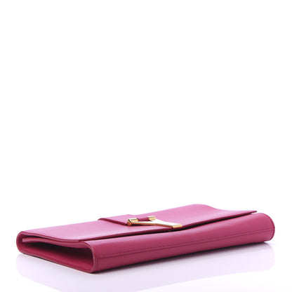 Saint Laurent Calfskin Classic Y Ligne Clutch Fuchsia 4 of 9