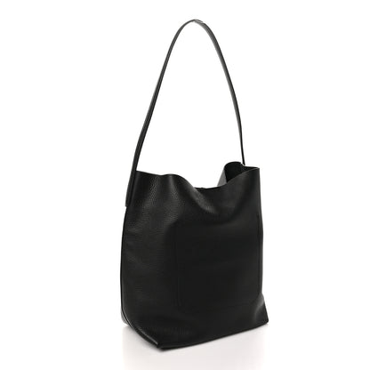 Mansur Gavriel Pebbled Calfskin Everyday Cabas Black 3 of 9