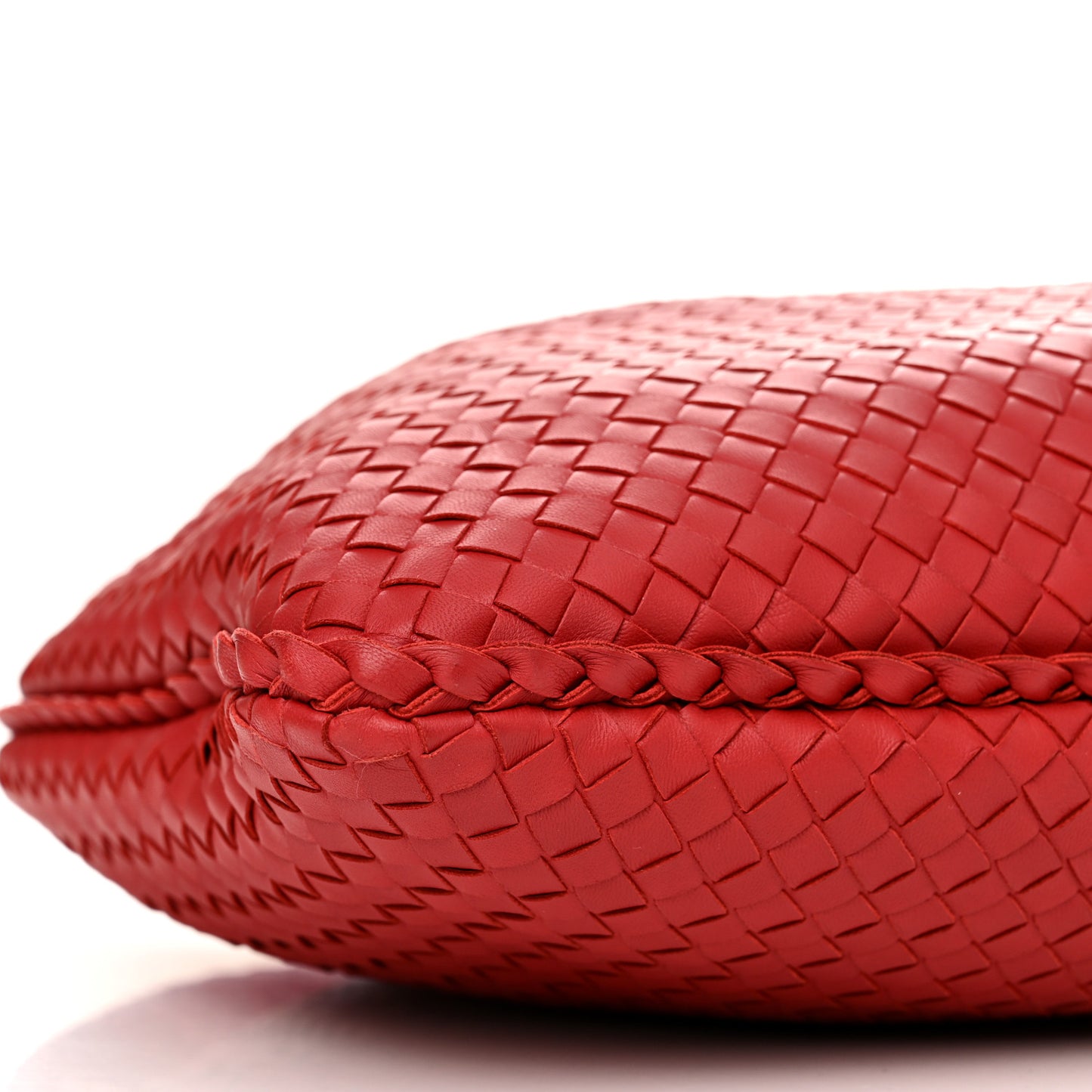 Nappa Intrecciato Large Veneta Hobo Red
