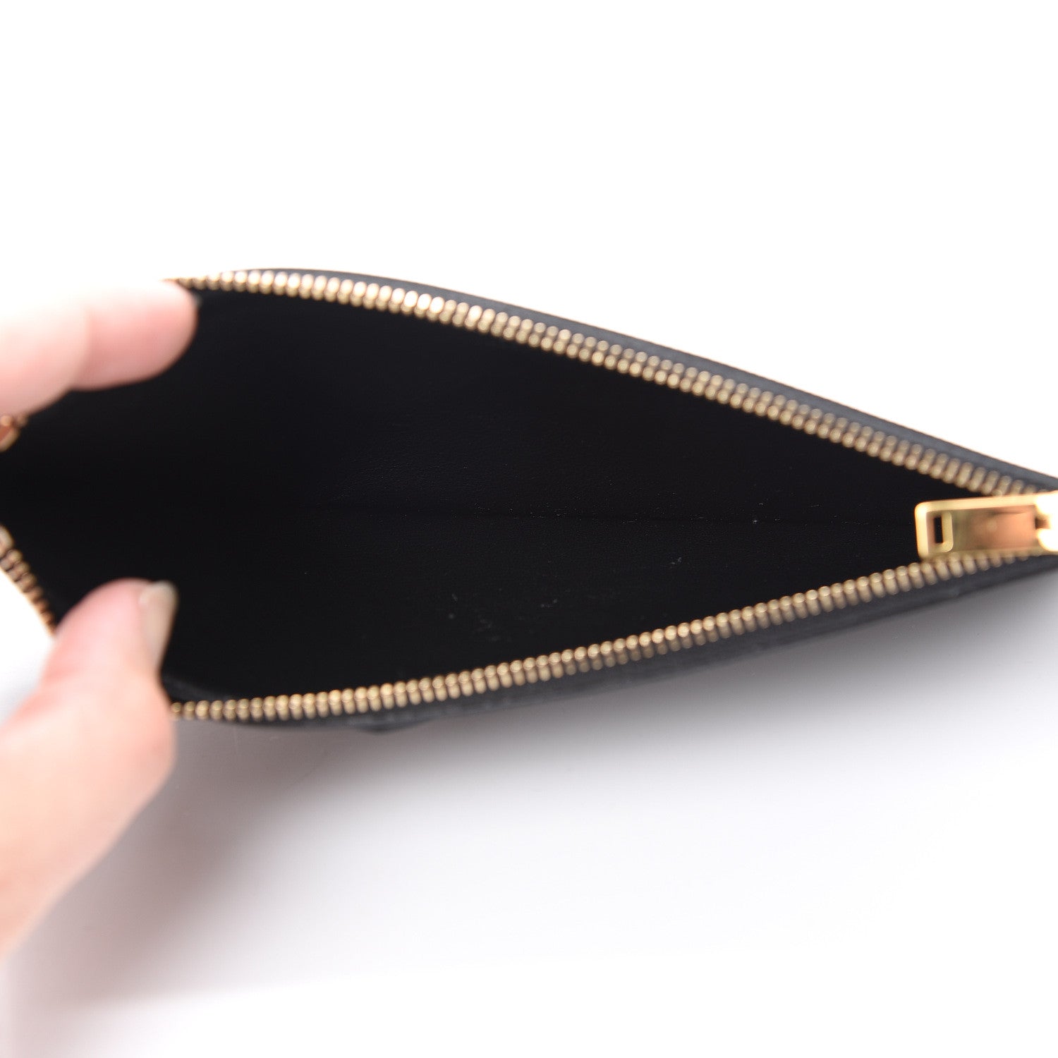 Saint Laurent Classic Toile Monogram 4 Fragments Zip Pouch Black 4 of 8