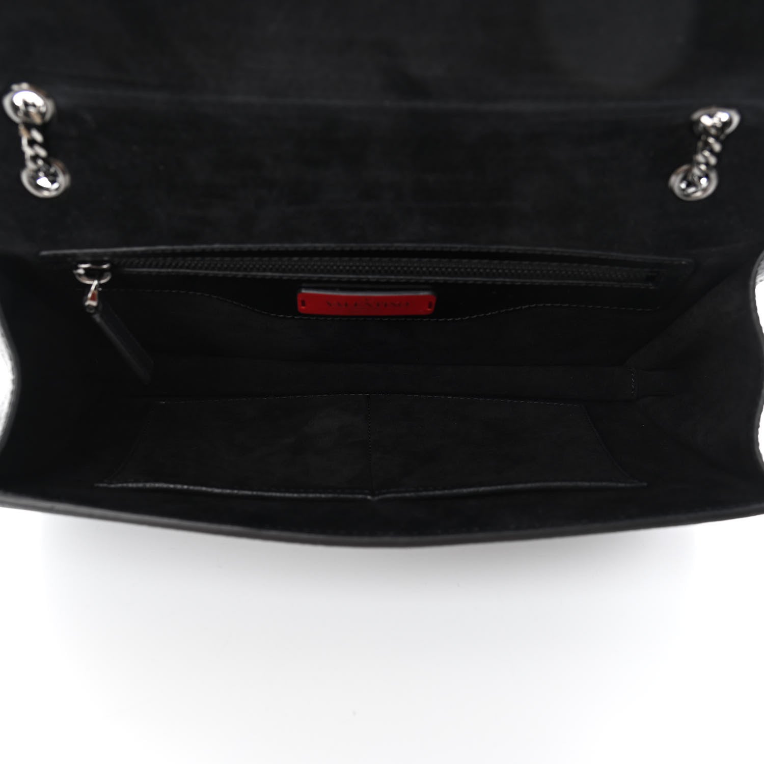 Valentino Garavani Patent Pebbled Calfskin Medium Rockstud Demilune Shoulder Bag Black 4 of 4