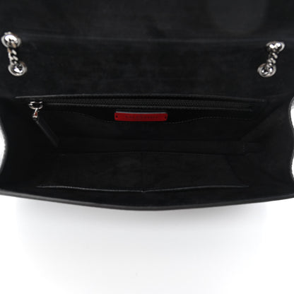 Valentino Garavani Patent Pebbled Calfskin Medium Rockstud Demilune Shoulder Bag Black 4 of 4