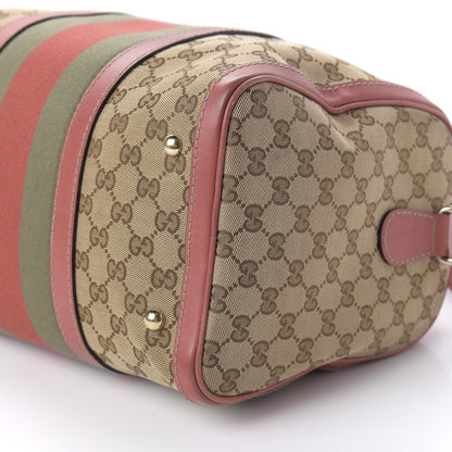 Gucci Monogram Vintage Web Medium Boston Pink 7 of 11
