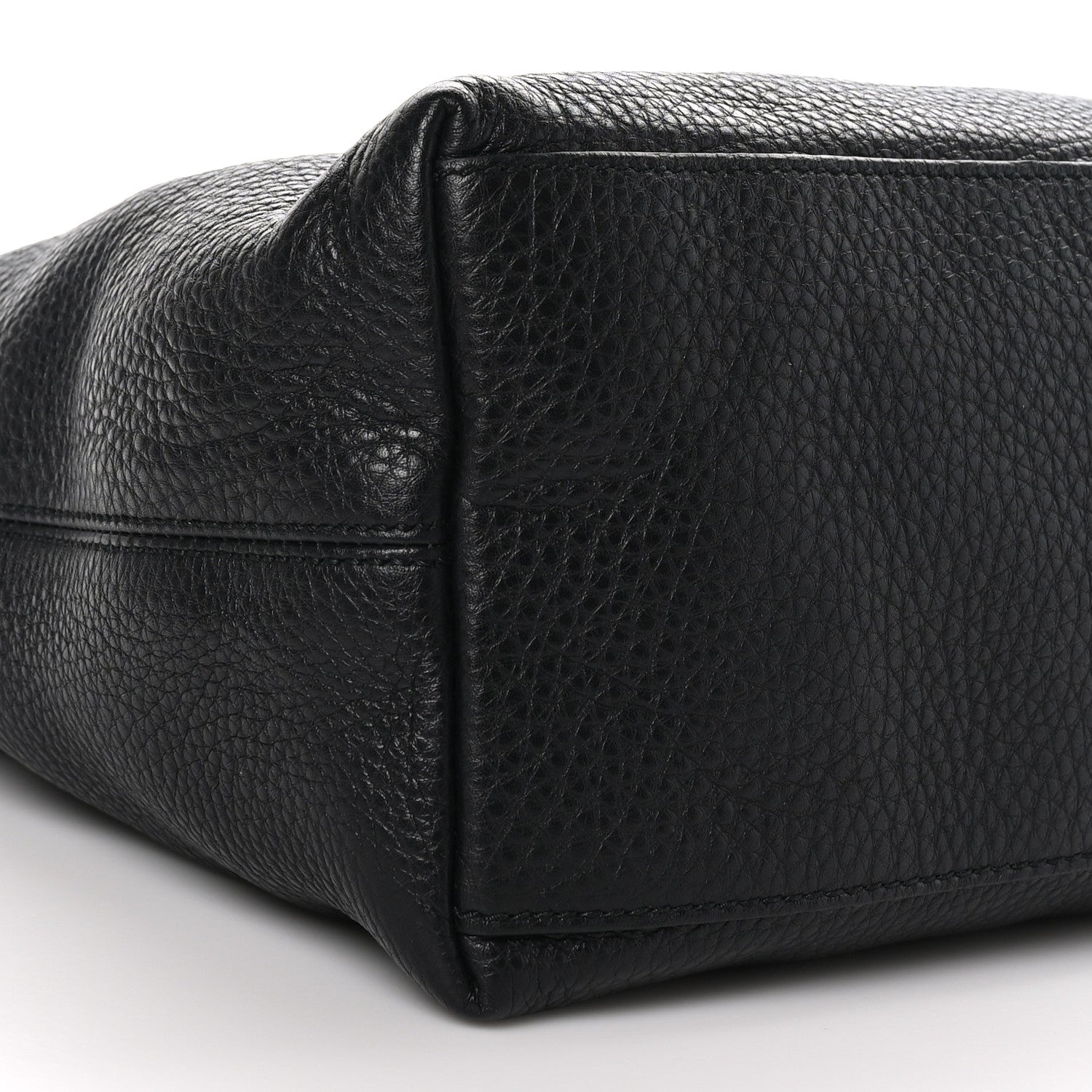 Gucci Pebbled Calfskin Studded Medium Soho Chain Shoulder Bag Black 8 of 9