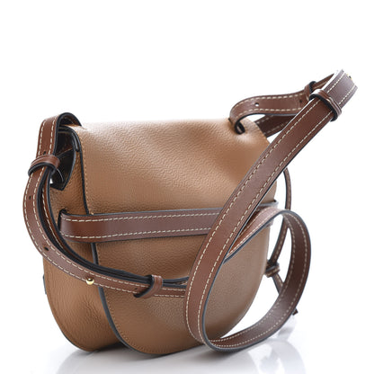 Loewe Grained Calfskin Small Gate Crossbody Bag Caramel Pecan 3 of 9