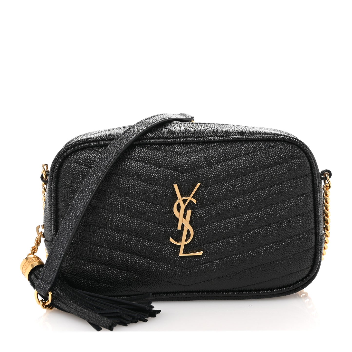 Grain De Poudre Matelasse Monogram Mini Lou Camera Bag Black
