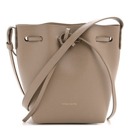 Mansur Gavriel Saffiano Mini Mini Bucket Bag Beige 1 of 10