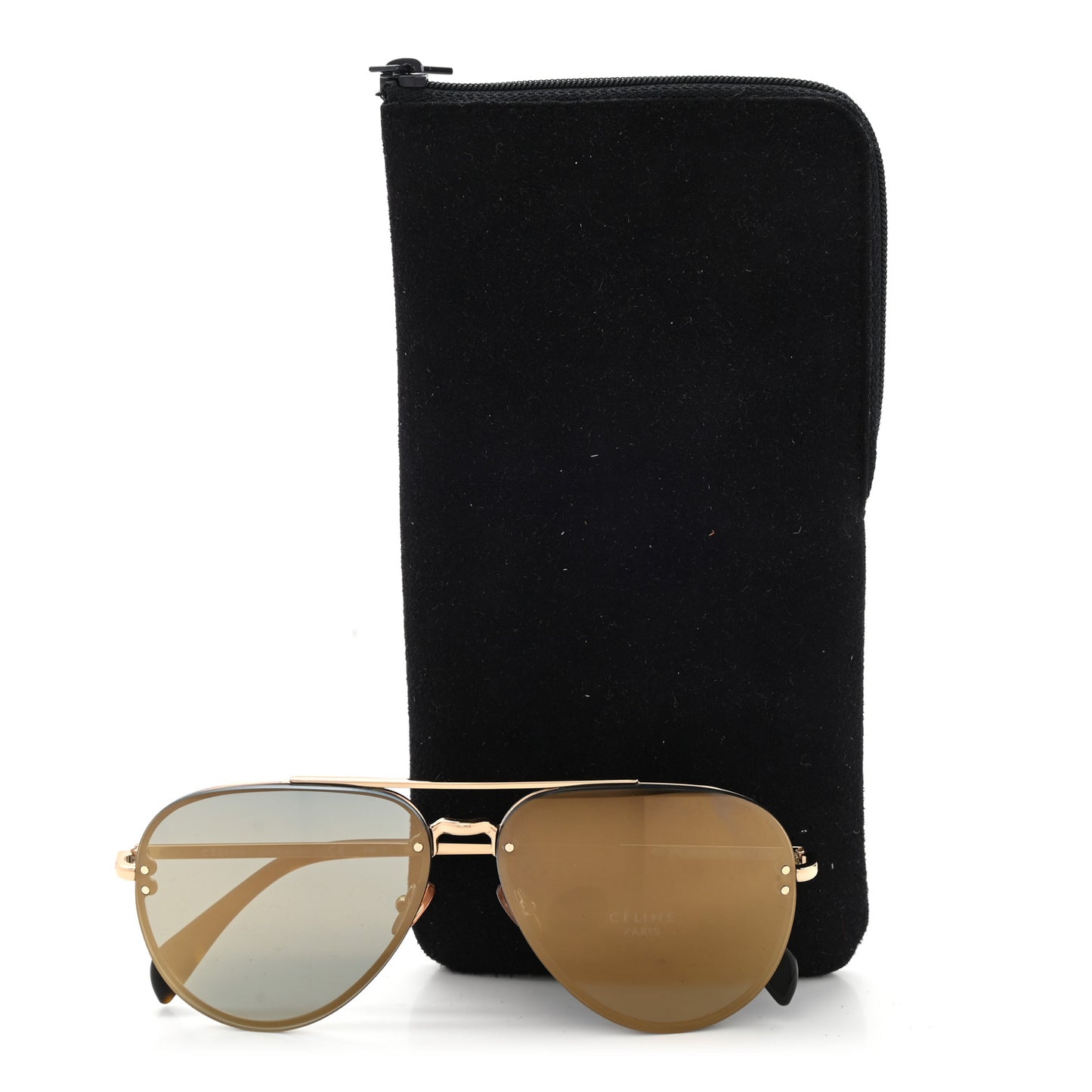 Mirror Aviator Sunglasses CL41391/S Gold Blue
