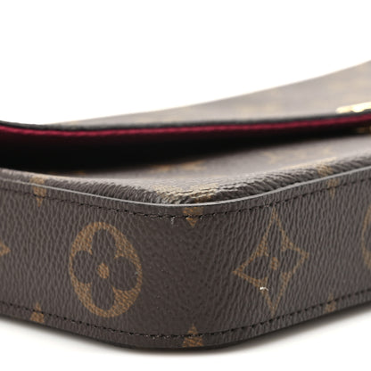 Louis Vuitton Monogram Pochette Felicie Chain Wallet Fuchsia 9 of 10