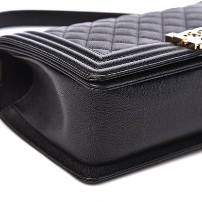 Chanel Caviar Quilted Medium Boy Flap Black 7 of 10