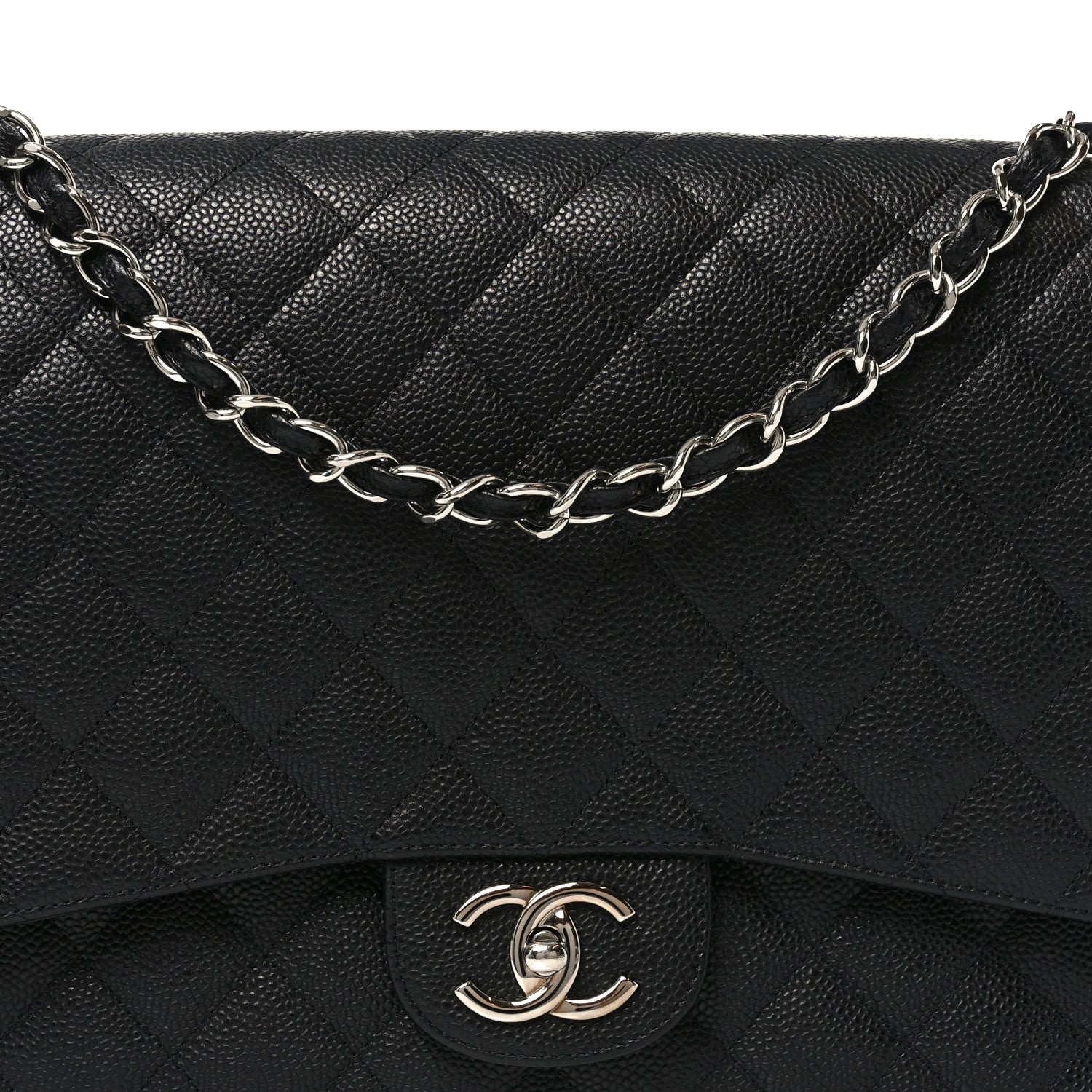 Chanel Caviar Quilted Maxi Double Flap Black 8 of 11