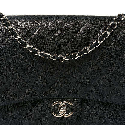 Chanel Caviar Quilted Maxi Double Flap Black 8 of 11