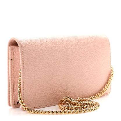 Gucci Dollar Calfskin Mini GG Marmont Chain Wallet Perfect Pink 3 of 9