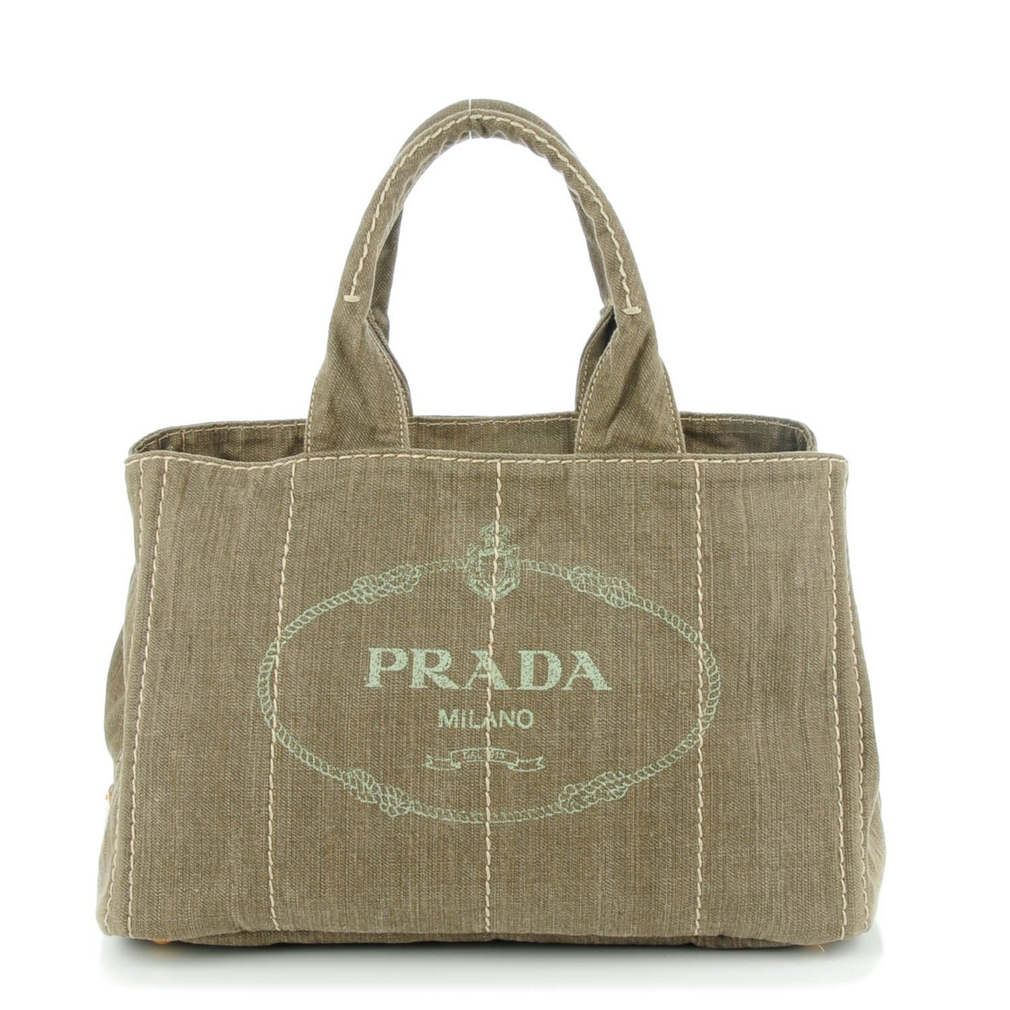 Denim Logo Tote Militare
