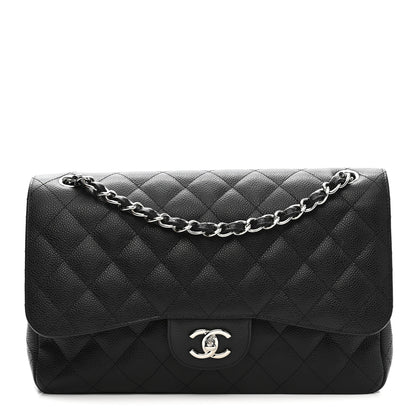Chanel Caviar Quilted Jumbo Double Flap Black 1 of 10