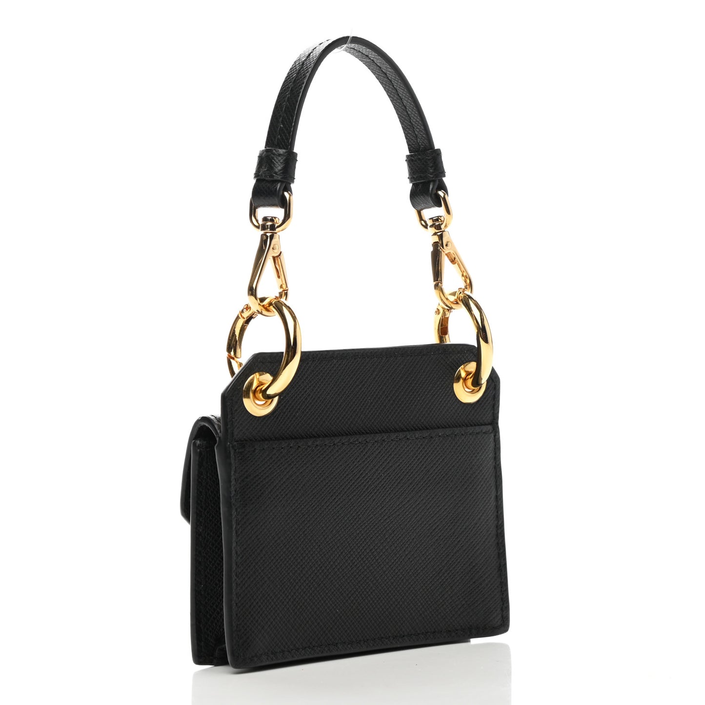 Saffiano Robot Card Holder Black