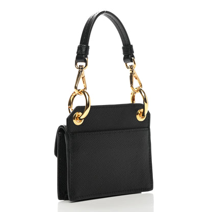 Prada Saffiano Robot Card Holder Black 3 of 7