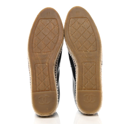 Chanel Lambskin CC Espadrilles 41 Black 5 of 9