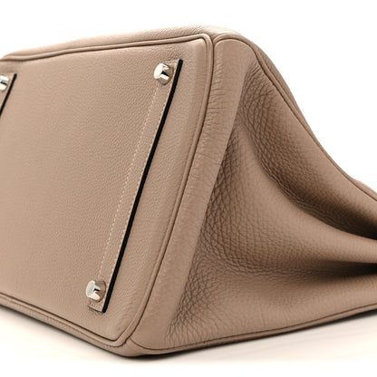 Hermes Togo Horseshoe Birkin 35 Gris Tourterelle Etoupe 10 of 12