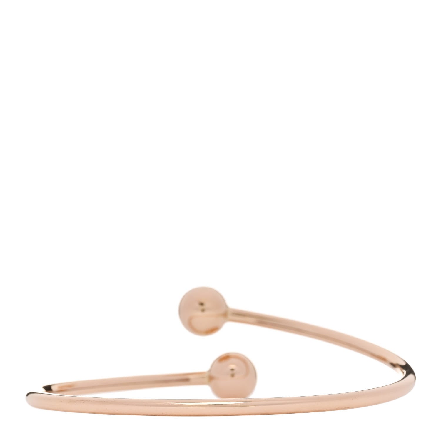 Tiffany 18K Rose Gold 8mm HardWear Ball Bypass Bracelet 2 of 4