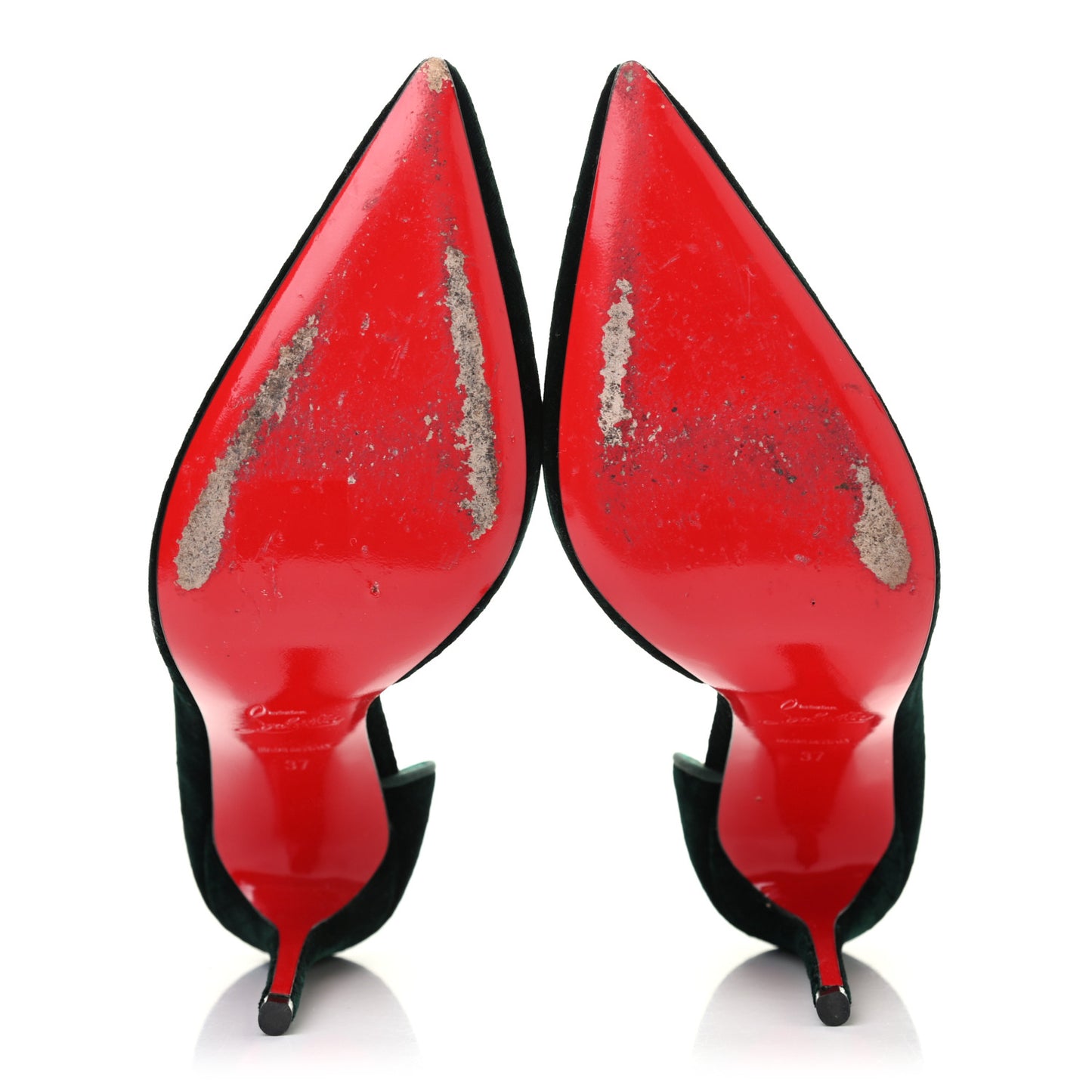 Velluto Stamp Iriza 100 Pumps 37 Verde