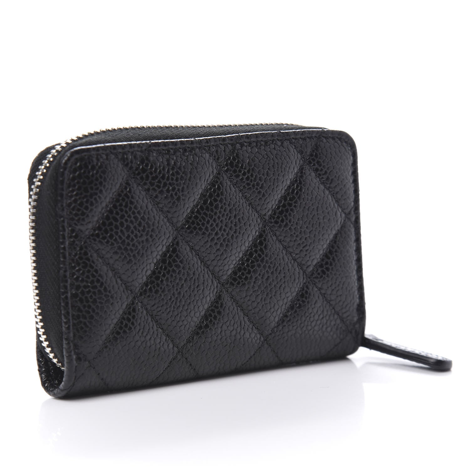 Chanel Caviar Quilted Incognito Zip Coin Purse Black 3 of 9