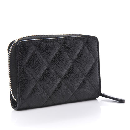 Chanel Caviar Quilted Incognito Zip Coin Purse Black 3 of 9