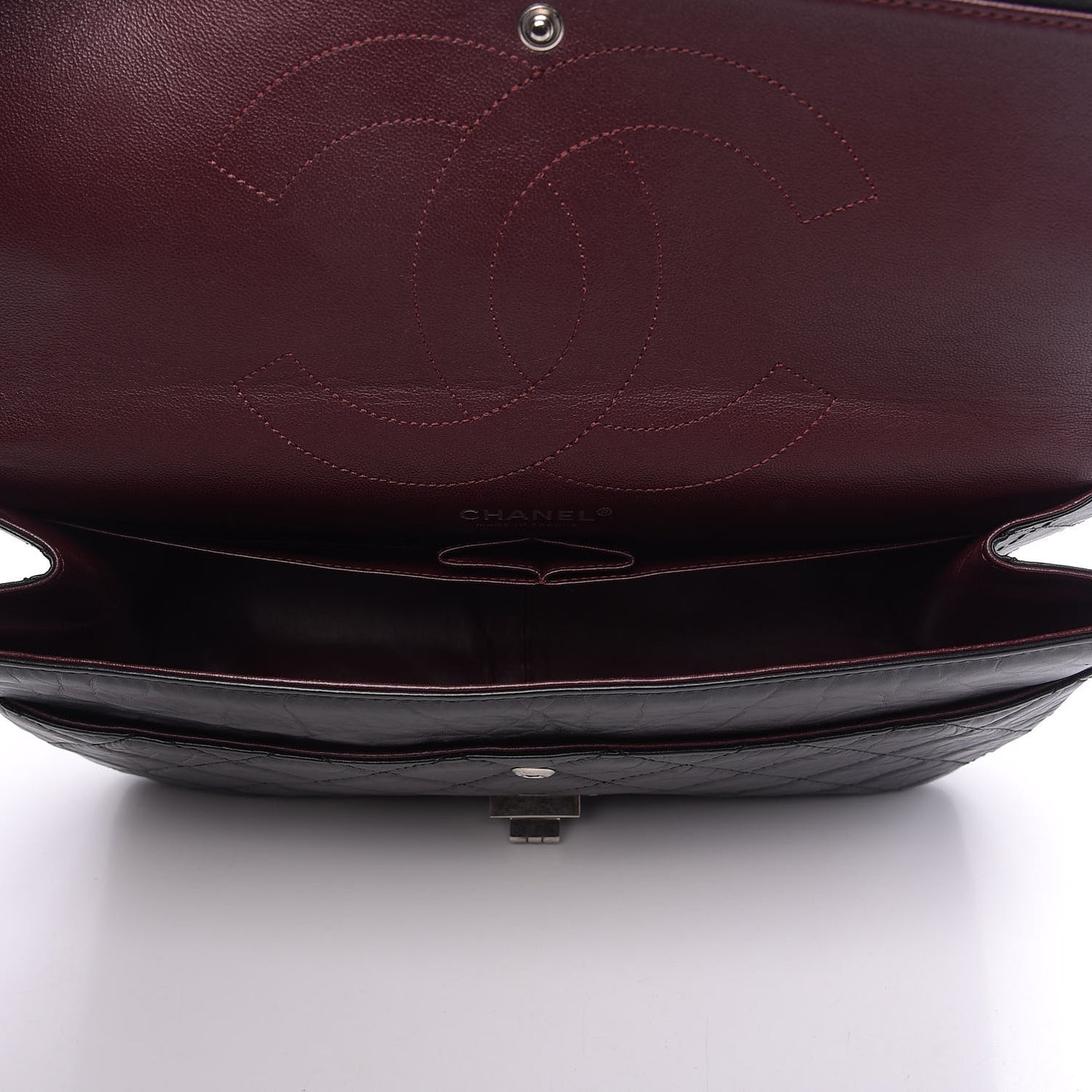 Aged Calfskin Quilted 2.55 Reissue 227 Flap Black