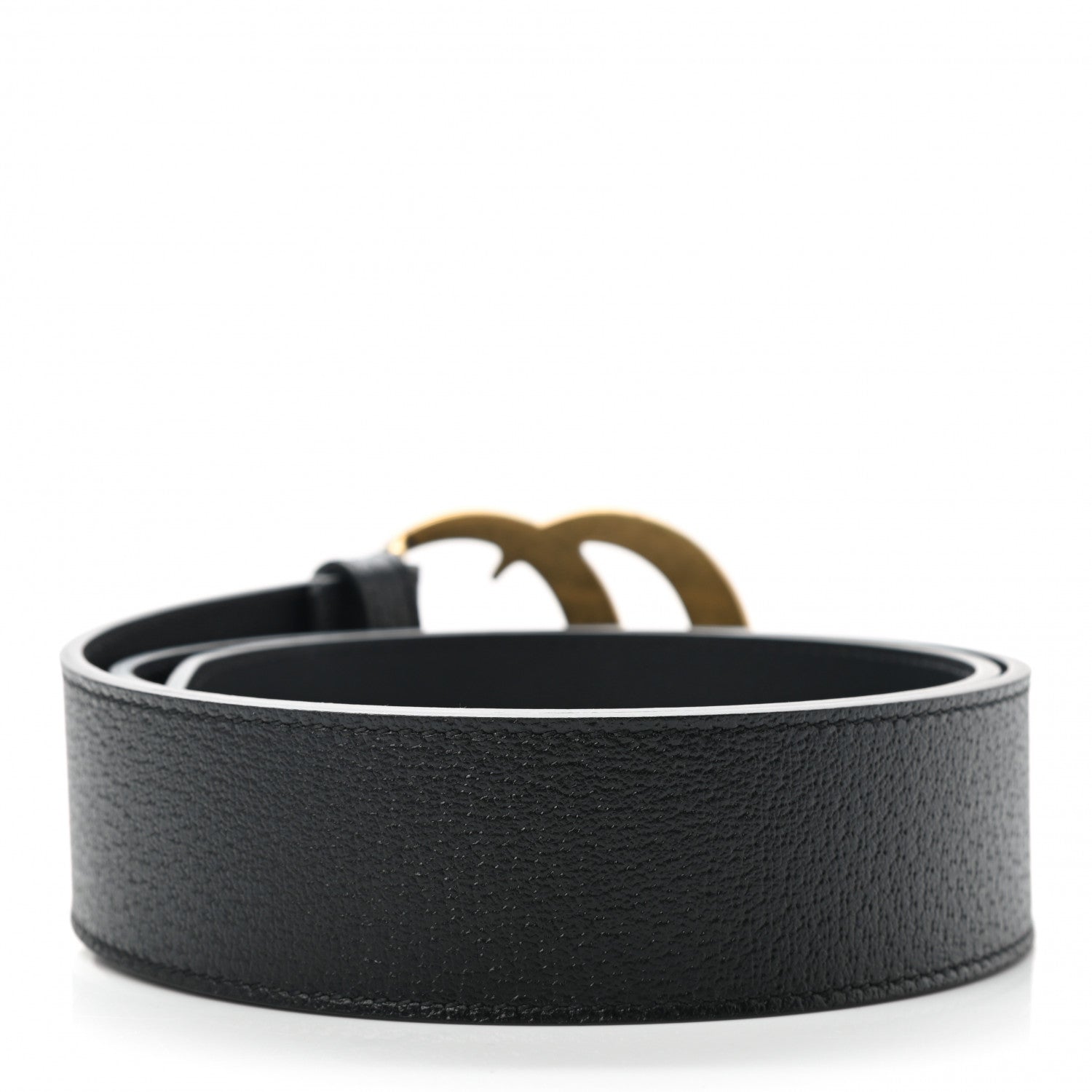 Gucci Textured Calfskin Double G 40mm Belt 80 32 Black 2 of 6