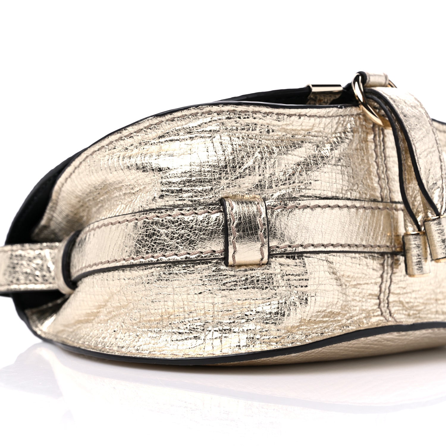 Chloe Metallic Calfskin Small Marcie Saddle Bag Gold 7 of 8