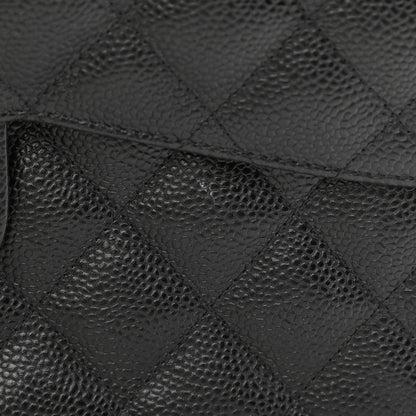 Chanel Caviar Quilted Jumbo Double Flap Black 11 of 12