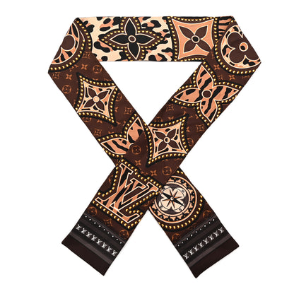 Louis Vuitton Silk Monogram LV World Bandeau Brown 1 of 4
