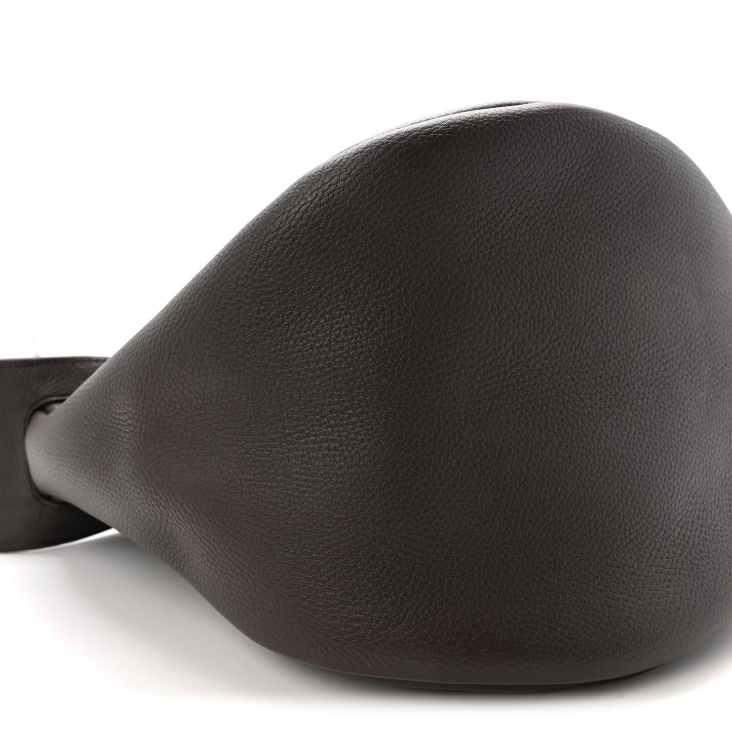 Grained Calfskin Large Slouchy Banana Bag Brunette