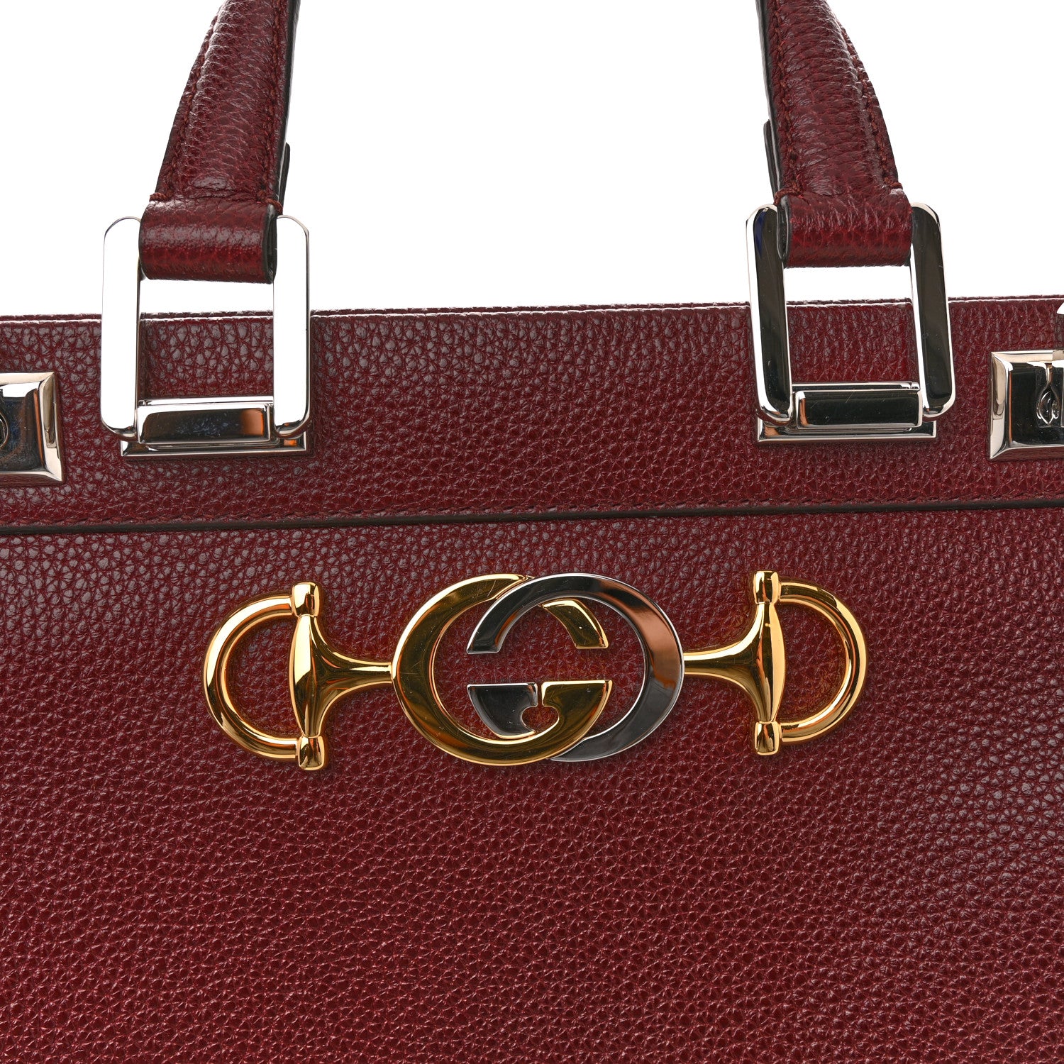 Gucci Grainy Calfskin Small Zumi Top Handle Bag Vintage Bordeaux 11 of 14