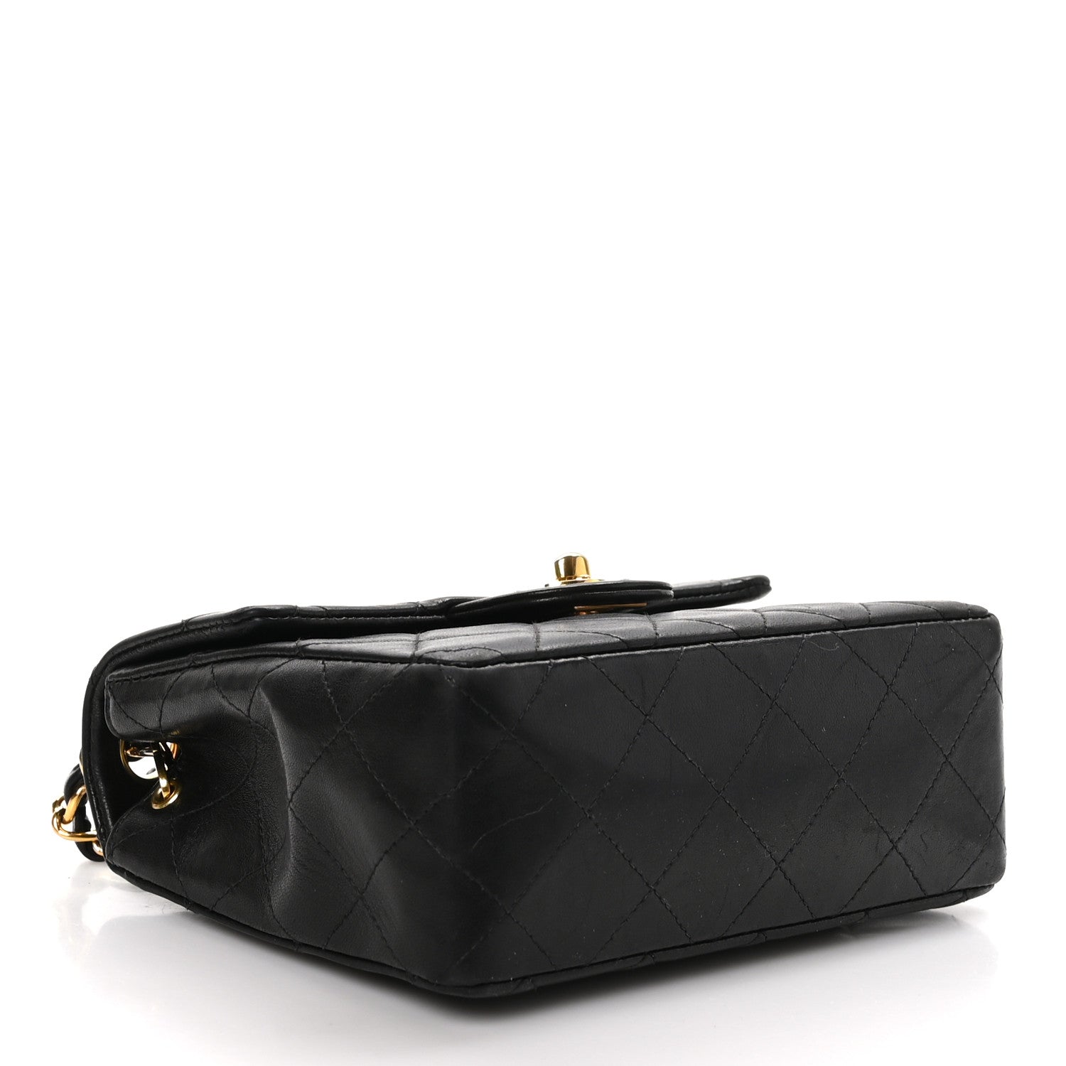 Chanel Lambskin Quilted Mini Square Flap Bag Black 4 of 11
